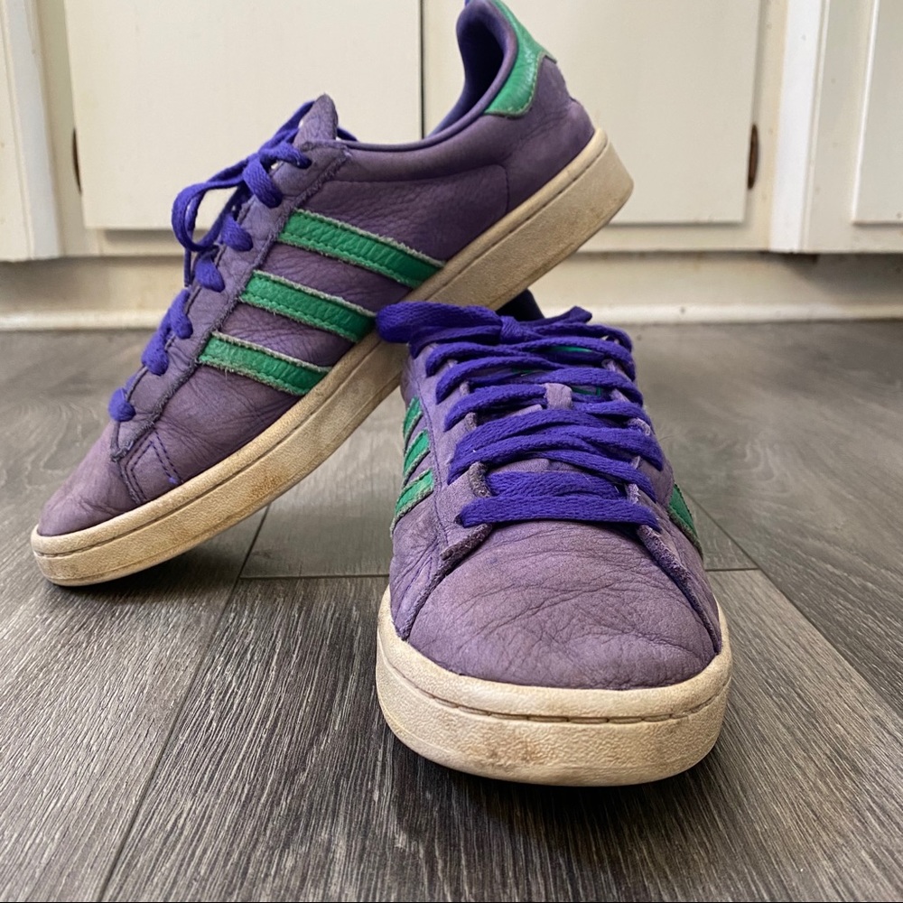 Green and purple campus adidas (9.5)
